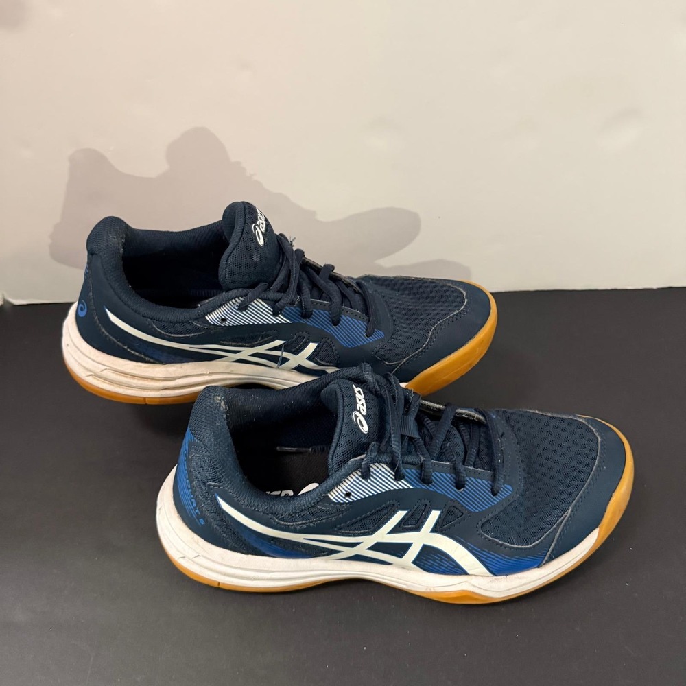 Asics Upcourt 5 Mens Navy Blue White Gum Sole Volleyball Shoes Sneakers Size 6.5 - Picture 9 of 16
